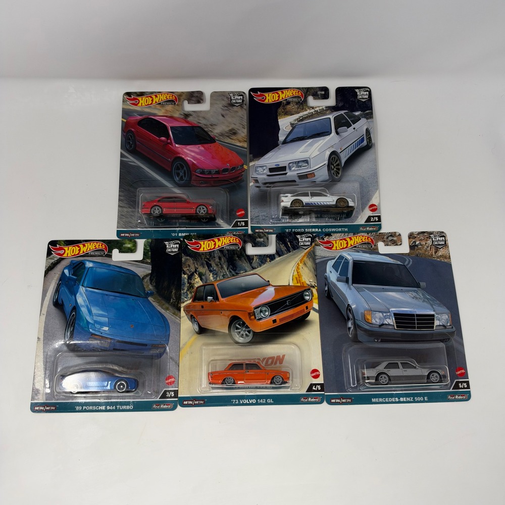 Hot Wheels Premium Canyon Warriors Complete Set Real Riders BMW M5 Porsche